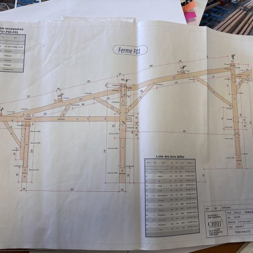 Bureau etude charpente bois plan