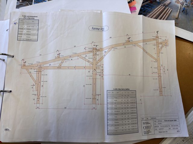 Bureau etude charpente bois plan