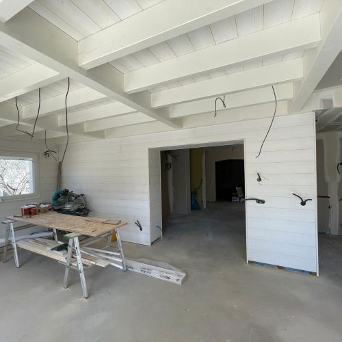 Etape finale travaux termines charpente plafond plancher