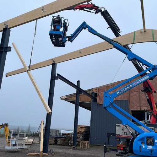 Levage elements structure pose charpente